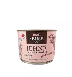 FALCO SENSE DOG jehně a hovězí kousky svaloviny 200g