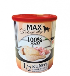 MAX deluxe 1/2 KUŘETE s kachními srdci 800g