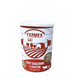 FARMKA CAT kusy svaloviny v hovězím 400g