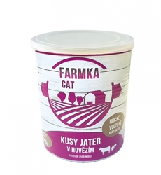 FARMKA CAT kusy jater v hovězím 800g