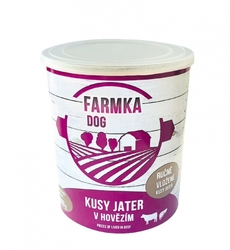 FARMKA DOG kusy jater v hovězím 800g