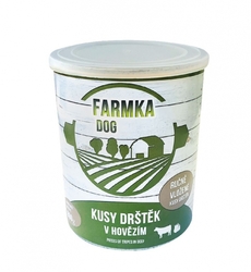 FARMKA DOG kusy drštěk v hovězím 800g